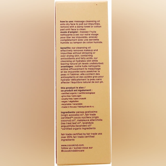 π₯4/$15 Cocokind Facial Cleansing Oil 2 oz Gentle Cleanser All Skin Types Vegan - Picture 3 of 10